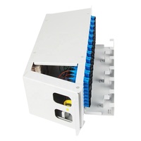 Panel Patch Fiber Optik 19 Inch Rack Mount 3U 96 Port FTTX Enclosure untuk Pusat Data Jaringan Telekomunikasi