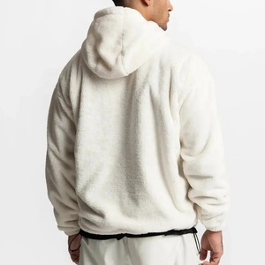 Sweat-shirt à capuche en sherpa brodé pour homme, manches longues, pull tendance, fourrure moelleuse, polaire personnalisable, hiver - Product Image 6