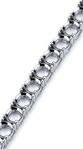 Montura para Pulsera de Tenis de 3.2mm y 4 Puntas - Plata de Ley 925 - Product Image 4