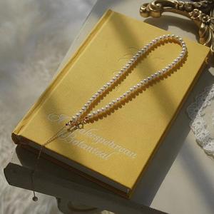 Collier ras du cou en argent S925 réglable haut de gamme, perle d'eau douce naturelle, simple, frais, tendance sur internet, cadeau haut de gamme - Product Image 3