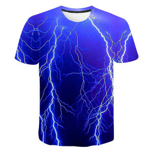 T-shirt de sport personnalisé pour homme, imprimé géométrique bleu, sublimation, polyester à séchage rapide, athlétique, gym, course à pied, entraînement, performance - Product Image 5
