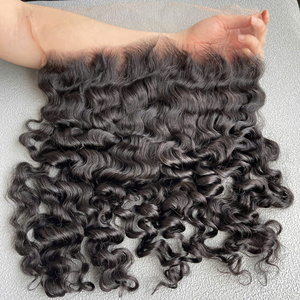 Pelucas de cabello humano con encaje frontal suizo HD y encaje frontal, cabello virgen, cierre de encaje, cabello rizado birmano al vapor, color natural. - Product Image 6