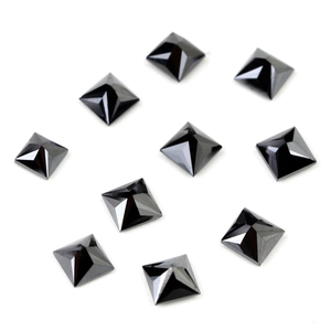 Diamant noir naturel traité de 1 ct, coupe carrée, pierre en vrac, forme princesse, pour la fabrication de tous types de bijoux - Product Image 4