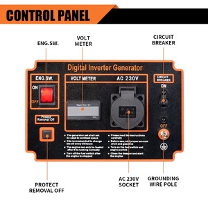 Generador Inverter de Bastidor Abierto de 3500W 3800W, 230V, Arranque por Retroceso, Gasolina/Petróleo, Alternador Inverter Monofásico AC - Product Image 3