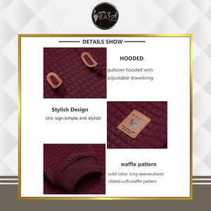 Oferta Especial en Sudadera con Capucha de Diseño Waffle para Hombre, Estilo Urbano, de Excelente Calidad y Tejido Grueso, para Compradores al por Mayor - Product Image 4