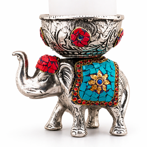 <b>Elephant</b> Bowl Candle Holder Aluminium Decorative Bowl Stand Ethnic Home Decor <b>Gift</b> Wholesale - Product Image 3