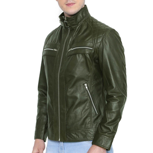 New Stitched <b>Men</b> <b>Leather</b> <b>Jacket</b> Fully customized Anti wrinkle Breathable High Quality <b>Men</b> <b>Leather</b> <b>jacket</b> for <b>men</b> - Product Image 3