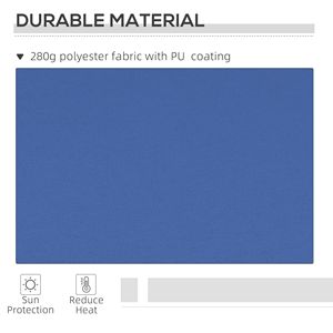 Toldo Retráctil Manual de 12 Pies x 10 Pies para Terrazas Exteriores, Color Azul Oscuro, Diseño Ajustable y Versátil - Product Image 4