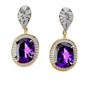 Pendientes de gota de plata esterlina 925 vintage hechos a mano, joyería natural chapada en oro de 18 quilates para mujer, venta al por mayor - Product Image 2