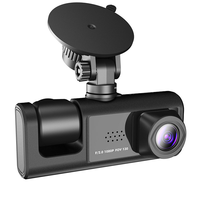 Caméra DVR de voiture avec écran tactile IPS de 2 pouces, double objectif 1080P, vision nocturne et capteur G, enregistreur vidéo de voiture