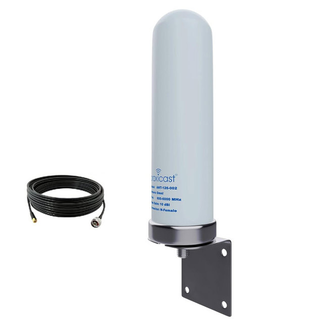 Proxicast High Gain 10dBi Wide-Band 4G / LTE, 5G & WiFi Omni-Directional Outdoor Antenna for Verizon, AT&T, T-Mobile