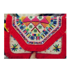 Bolsos de Hombro de Yute Estilo Bohemio Indio para Mujer, Hechos a Mano con Cuentas y Cierre de Cremallera, Ecológicos - Product Image 2