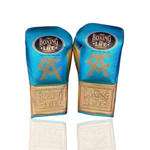Guantes de Boxeo de Cuero No Boxing No Life, Blancos, Verdes, Rojos Metálicos, Guantes de Boxeo Canelo Fight Gear, Línea de Campeonato de México, Guantes Profesionales - Product Image 6