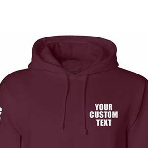 Sudadera con Capucha para Hombre, Impresión Digital con Texto Personalizado, Color Granate, Algodón, Estilo Moderno e Informal - Product Image 4