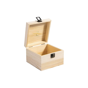 Caja de Almacenamiento de Madera Natural, Ecológica, Caja Organizadora de Madera Maciza con Tapa para Joyería, Embalaje de Regalos y Almacenamiento en el Hogar - Product Image 1