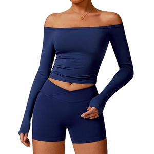 Conjuntos de Yoga y Gimnasio Personalizados al por Mayor, Tallas Grandes, Ropa Deportiva de Calidad, Conjuntos de Yoga de Manga Larga Reciclados para Mujer - Product Image 2