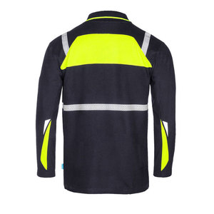 High Visibility Reflective Stripe Work Safety Polo Shirts Construction Engineer Long Sleeve Hi-Vis Security Polo Shirts - Product Image 2