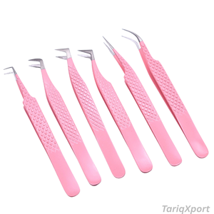Nouvelles pinces à cils en acier inoxydable, pinces à cils russes personnalisables, ensemble de pinces à cils en vente, fabriqué au Pakistan - Product Image 2