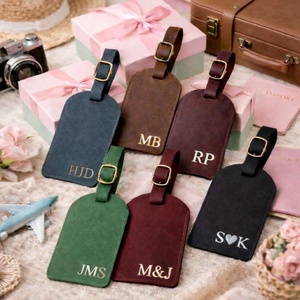 Etiquetas de Cuero Premium para Equipaje, Etiquetas de Viaje de Piel Genuina de Vacuno, Cubierta de Privacidad para Maletas, Etiquetas Personalizadas con Marca LMP-0271 - Product Image 5