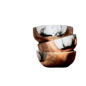 Natural Wood <b>Epoxy</b> Resin Eco-Friendly Handmade Modern Bowls Resin Inlay Food Serving Gifting Decorative Bowl - Product Image 1
