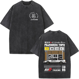 เสื้อยืดโอเวอร์ไซส์ลายกราฟิกคุณภาพสูง พิมพ์ลายปลาญี่ปุ่น ผ้าฝ้าย สตรีทแวร์ ทรงหลวม จากซัพพลายเออร์ - Product Image 5