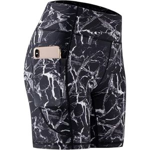 Shorts Deportivos Transpirables para Mujer, con Estampado, de Spandex y Poliéster Ecológico, Elásticos en 4 Direcciones, con Bolsillos, Estilo Biker - Product Image 3