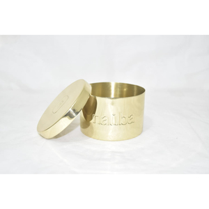 Luxury Mirror <b>Polished</b> Brass Candle Jar with Lid Golden Metal Candle Vessel for Scented Candles and Home Decoration Wholesale - Product Image 1