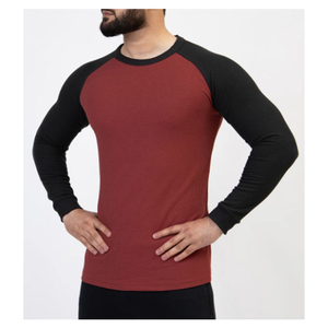 T-shirt Homme Haut de Gamme 100% Coton Qualité Supérieure Coupe Classique Personnalisable Uni Respirant Écologique Anti-plis Col Rond Manches Longues Vente en Gros - Product Image 6