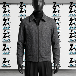 Veste en laine véritable et mélange de coton pour homme, doublure chaude, veste d'hiver en laine, manteau en laine, poches doubles sur la poitrine, veste en laine pour homme - Product Image 1