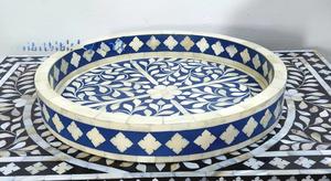 Plateau Feng Shui de Luxe Fait Main Écologique avec Incrustations en Os – Design Décoratif Élégant, Qualité Supérieure pour la Maison et la Cuisine (Idéal pour Servir) - Product Image 4