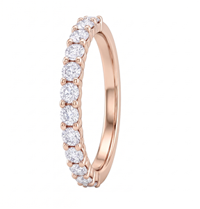 Bague de fiançailles en diamant taille ronde pour femme, classique, avec diamants naturels et de laboratoire - Product Image 3