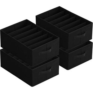 Lot de 4 organiseurs de vêtements pliables pour armoire avec poignées, tiroir de rangement en tissu pour vêtements, organiseurs de placard avec T S - Product Image 1