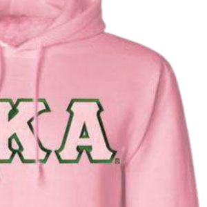 Letters Hooded Sweatshirt Premium Fleece Pullover <b>Hoodie</b> Custom Greek Sorority Apparel Women Casual <b>Hoodie</b> Light <b>Pink</b> - Product Image 2