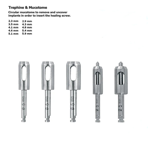 Kit de perforación de tejido Bone Bridge Instruments, 5 piezas, instrumentos quirúrgicos dentales, 3.5mm, 4.0mm, 4.5mm, 5.0mm, 5.5mm, herramientas manuales para implantes - Product Image 2