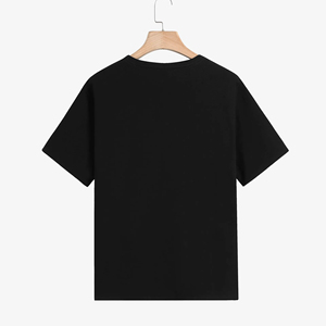 Plus Size Men's Navy Blue Short Sleeve O-Neck Casual T-Shirt Solid Color Blank Design Knitted Jersey Style 100% Merino <b>Wool</b> - Product Image 3