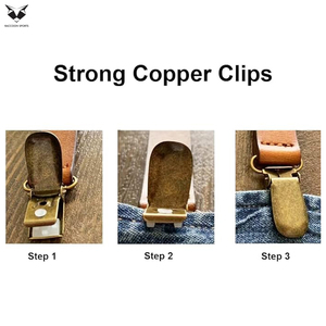 คลิปหนีบโลหะแบบคลาสสิกงานแฮนด์เมดคุณภาพสูง ราคาขายส่ง สินค้ามาใหม่ ทันสมัย พรีเมียม รับผลิตแบบ OEM ODM สายรัดหนัง - Product Image 3