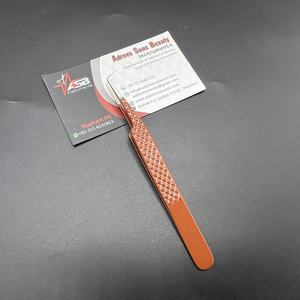 Pince à cils en acier inoxydable japonaise en gros outils d'extension de cils pointus à prise diamant à 90 degrés avec marque privée - Product Image 4