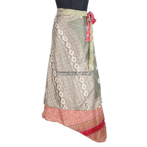 New Sari Wrap <b>Skirt</b> <b>Long</b> Silk Wrap <b>Skirts</b> Reversible <b>Long</b> Silk Wrap <b>Skirt</b> Indian <b>Long</b> Silk Rapron for Girls Manufacturer - Product Image 3