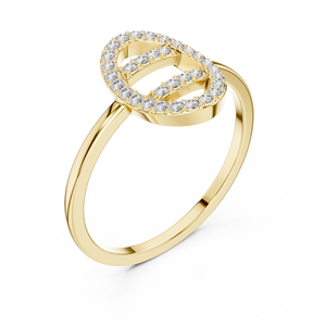 Anillo Minimalista de Oro Amarillo Sólido de 10k, 14k, 18k con Diamantes Cultivados en Laboratorio de Corte Redondo, Anillo de Boda Clásico, Regalo para Ella - Product Image 3