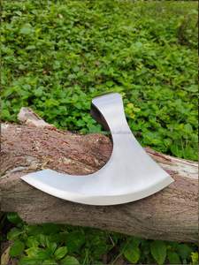 Hache de camping Viking forgée en acier à haute teneur en carbone, lame de hache à manche en bois massif, vente en gros, ODM, personnalisation - Product Image 3