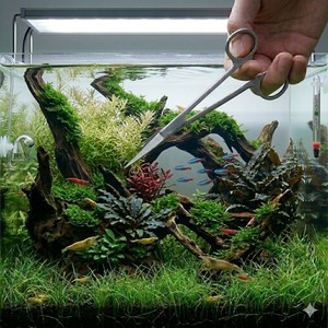 Tijeras para Plantas Acuáticas de 10 Pulgadas, Tijeras para Acuarios para Recortar y Diseñar Acuarios OEM - Product Image 1