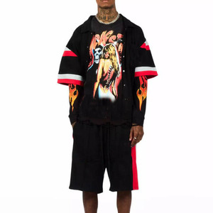 Ensemble t-shirt et short légers pour homme, tenue de sport décontractée en deux pièces, tenue de sport pour la salle de sport, entraînement, vêtements de sport d'été - Product Image 4