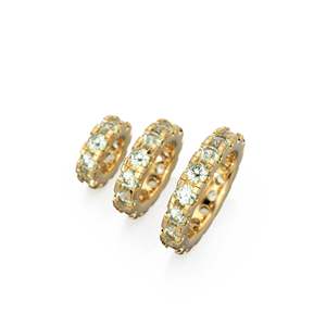 Breloque ronde en or 14 carats avec améthyste verte, Breloque roue d'améthyste, Support de breloque rond, Connecteur de bande éternité en améthyste ronde - Product Image 4