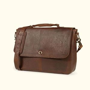 Polish Leather Genuine Laptop <b>Bags</b> Simple Waterproof Eco-Friendly Cross Body Long Strap Travel Use Factory Price - Product Image 3