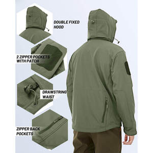 Men's Waterproof Softshell <b>Jacket</b> Windproof <b>Fleece</b> <b>Lined</b> Outdoor Adventure Hiking <b>Jacket</b> Custom Made - Product Image 5