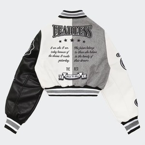 Custom Women's Baseball Varsity Leather Jacket Leather Sleeves OEM ODM Factory Sample Service Available Today - Product Image 6