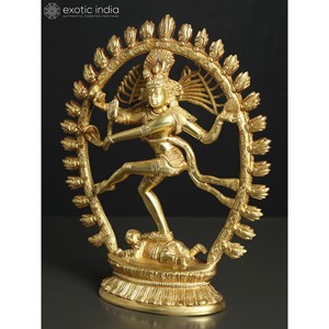 11 \ "Nataraja Dancing Lord Shiva Escultura de latón Estatua elegante de la danza cósmica de Shiva - Product Image 2