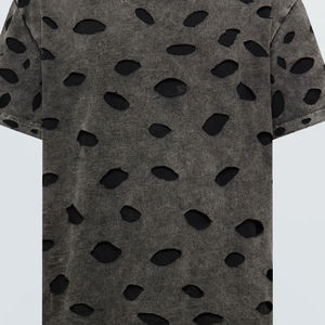 Camiseta Personalizada para Hombre, Estilo Vintage, Lavado Ácido, Talla Grande, Ropa Urbana Desgastada, Fabricante de Ropa OEM - Product Image 2