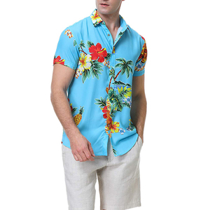 เสื้อชายหาดพิมพ์ลายโลโก้ตามสั่ง เสื้อฤดูร้อนสไตล์ทรอปิคอล ผู้ผลิตเสื้อสำหรับวันหยุดพักผ่อน จำหน่ายจำนวนมาก - Product Image 2