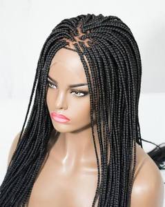 Premium Brand Pre <b>Braided</b> Brazilian Remy Human Hair <b>Wig</b> Intricate Design Natural Looking Hairline Soft Texture Full Volume - Product Image 1